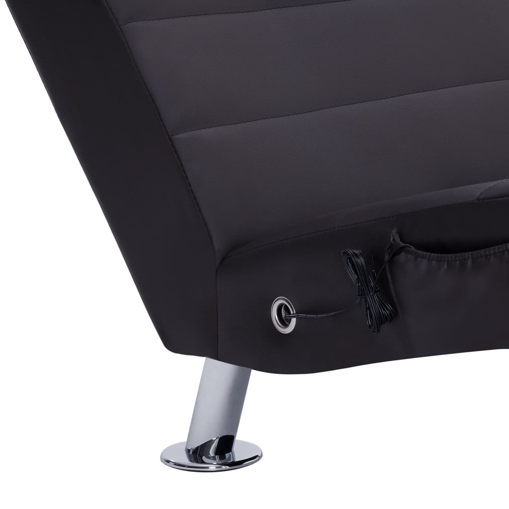 Sdraio Massaggiante con Cuscino Marrone in Similpelle 281286