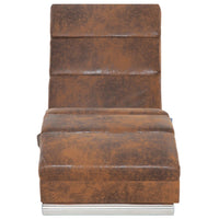 Sdraio Massaggiante Marrone in Similpelle  Scamosciata cod mxl 74461