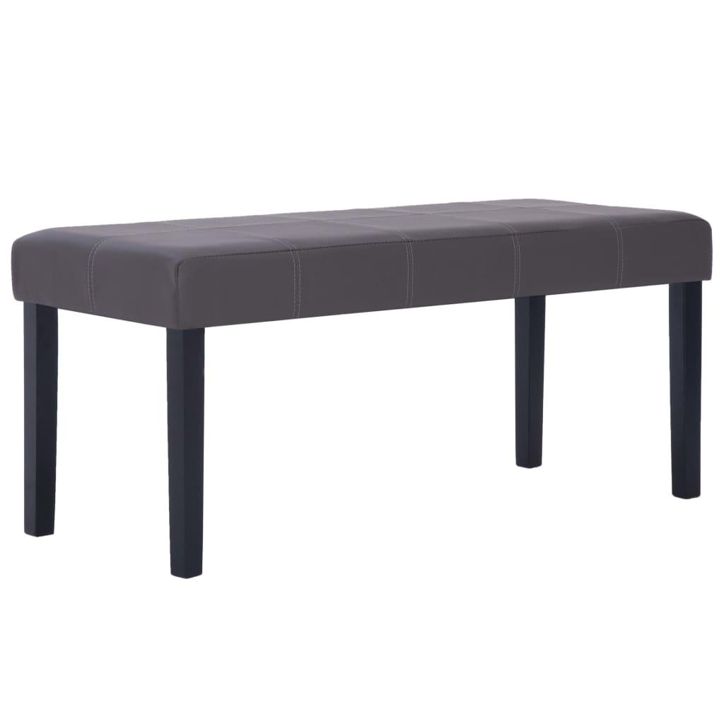 Panca pouf sgabello panca arredo 106 cm grigio sintetico 3002207
