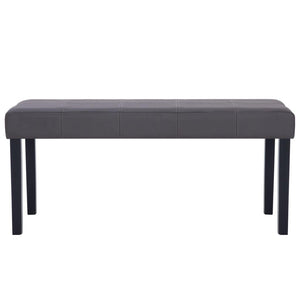 Panca pouf sgabello panca arredo 106 cm grigio sintetico 3002207