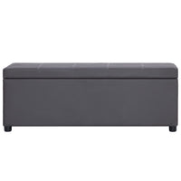 Panca con Vano Portaoggetti 116 cm Grigia in Similpelle cod mxl 71466