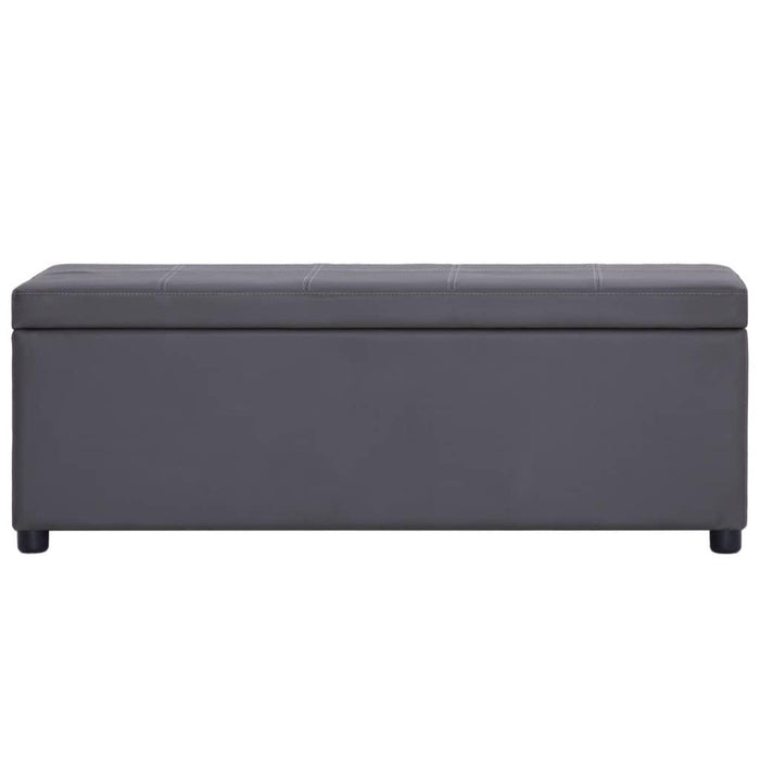 Panca pouf sgabello arredo panca con vano contenitore 115 cm grigio sintetico 3002162