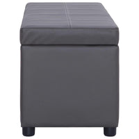 Panca pouf sgabello arredo panca con vano contenitore 115 cm grigio sintetico 3002162