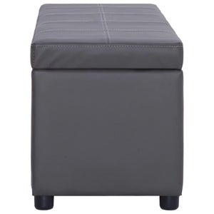 Panca pouf sgabello arredo panca con vano contenitore 115 cm grigio sintetico 3002162