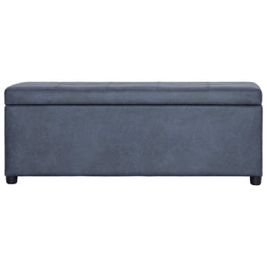 Panca Vano Portaoggetti 116 cm Grigia in Similpelle Scamosciata cod mxl 68526