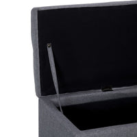 Panca con Vano Portaoggetti 116 cm Grigio Chiaro in Poliestere 281317