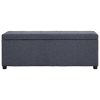 Panca con Vano Portaoggetti 116 cm Grigio Scuro in Poliestere cod mxl 72369