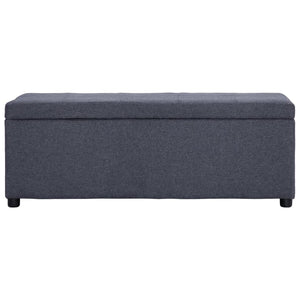 Panca con Vano Portaoggetti 116 cm Grigio Scuro in Poliestere cod mxl 72369