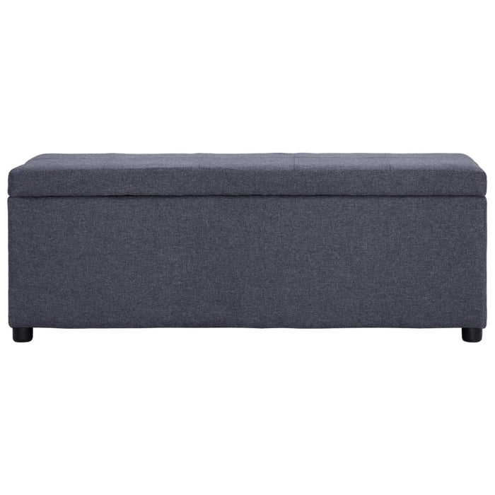 Panca con Vano Portaoggetti 116 cm Grigio Scuro in Poliestere cod mxl 72369