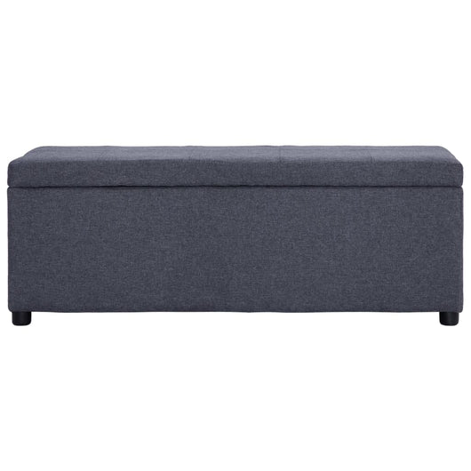 Panca con Vano Portaoggetti 116 cm Grigio Scuro in Poliestere 281318