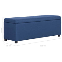 Panca con Vano Portaoggetti 116 cm Blu in Poliestere cod mxl 77428
