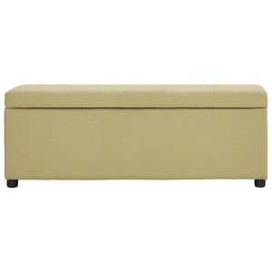 Panca con Vano Portaoggetti 116 cm Verde in Poliestere