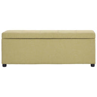 Panca pouf sgabello arredo panca con vano contenitore 116 cm verde poliestere 3002082