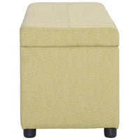 Panca pouf sgabello arredo panca con vano contenitore 116 cm verde poliestere 3002082