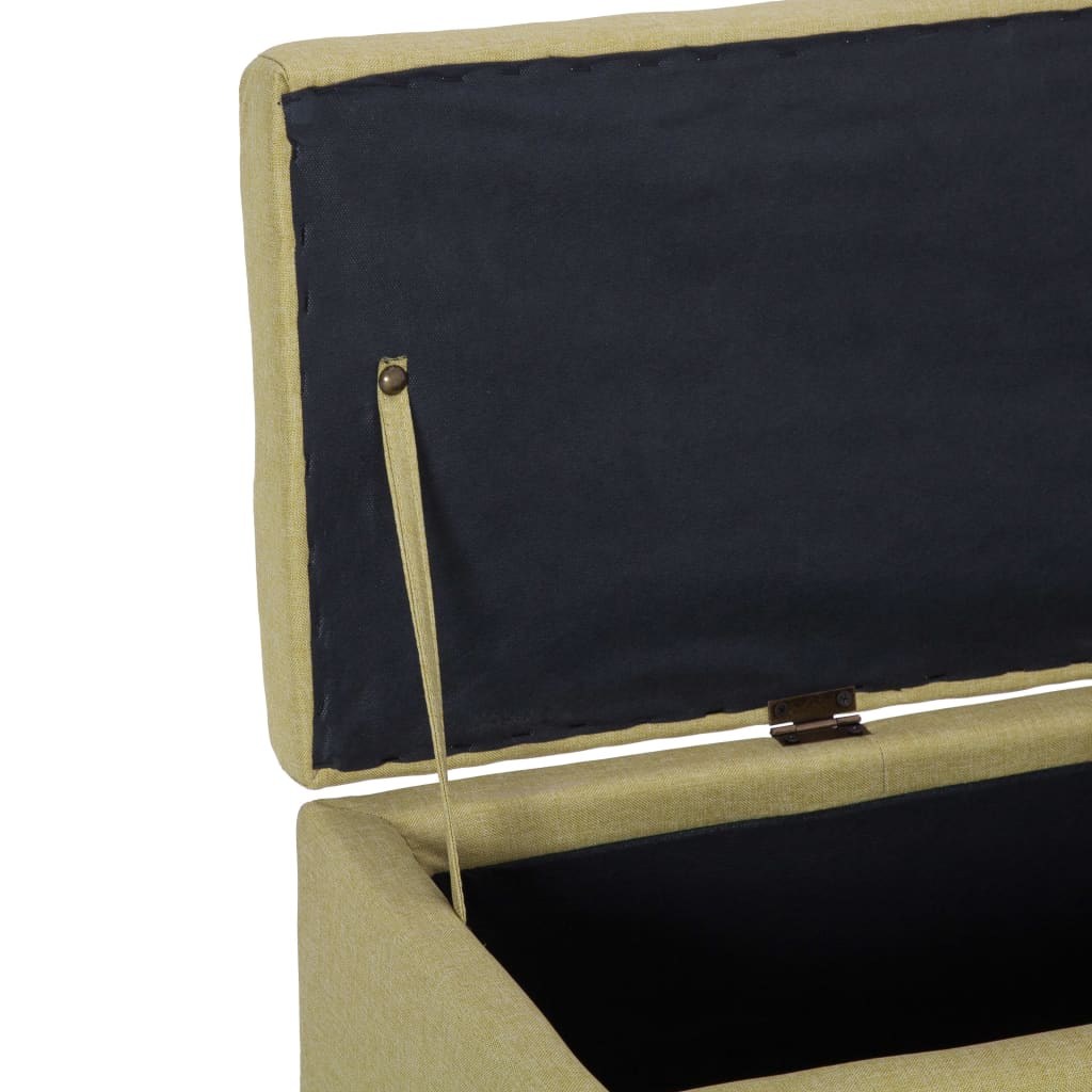 Panca con Vano Portaoggetti 116 cm Verde in Poliestere 281322