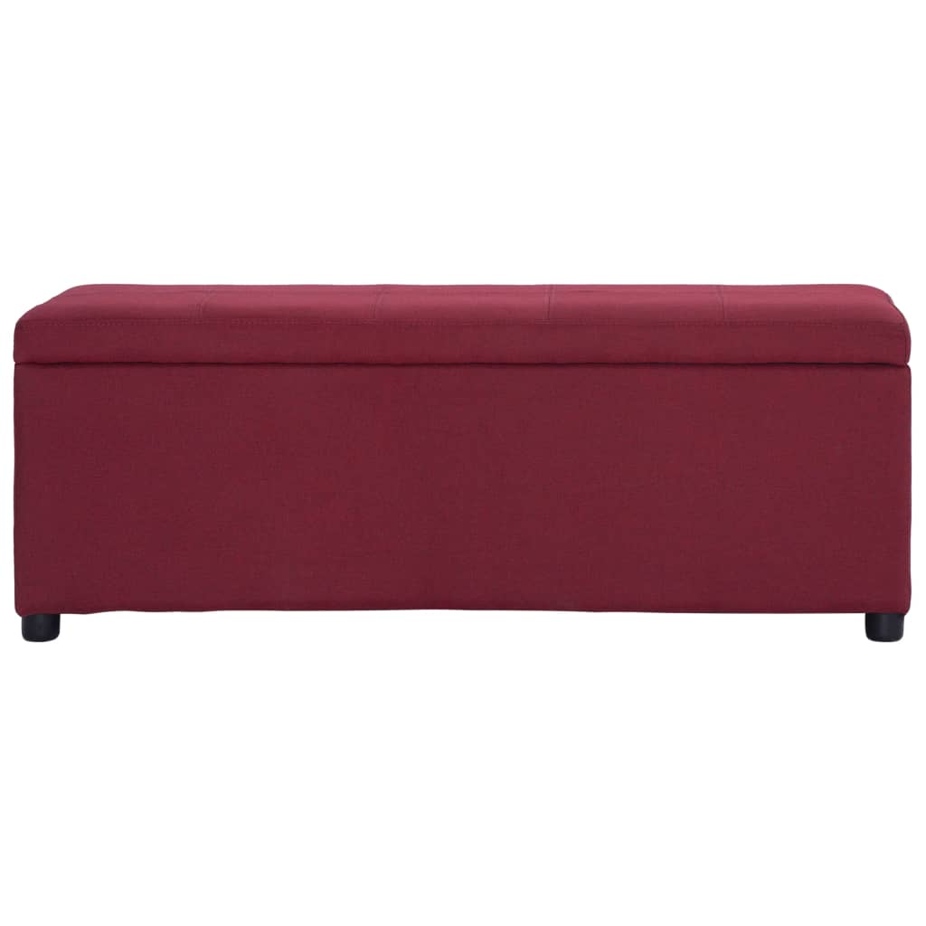 Panca con Vano Portaoggetti 116 cm Rosso Vino in Poliestere 281325