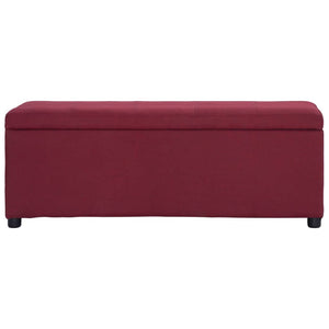 Panca con Vano Portaoggetti 116 cm Rosso Vino in Poliestere 281325