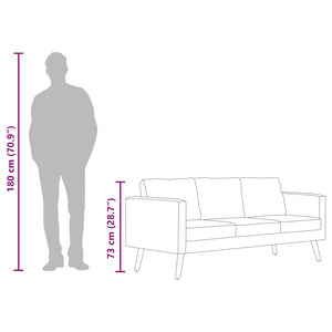 Divano a 3 Posti in Tessuto Blu 281356