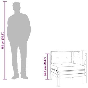Divano a 3 Posti in Tessuto Verde 281358