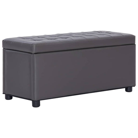 Pouf contenitore 87,5 cm similpelle grigia 02_0010826