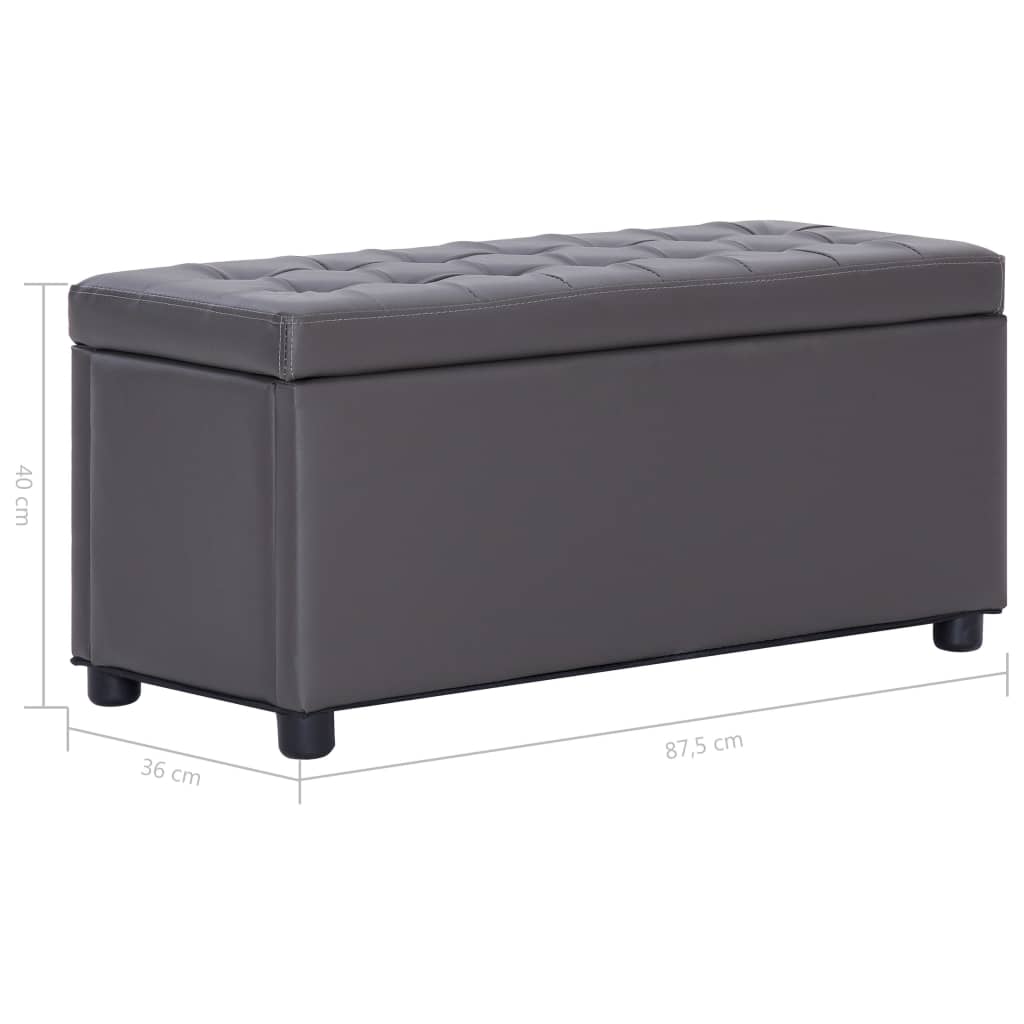 Pouf contenitore 87,5 cm similpelle grigia 02_0010826