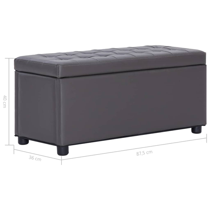 Pouf contenitore 87,5 cm similpelle grigia 02_0010826