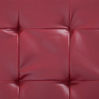 Panca pouf sgabello pouf contenitore arredo 87 cm sintetico rosso bordeaux 3002087