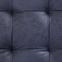 Panca pouf sgabello contenitore pouf mobili 87 cm pelle scamosciata sintetica grigia 3002129