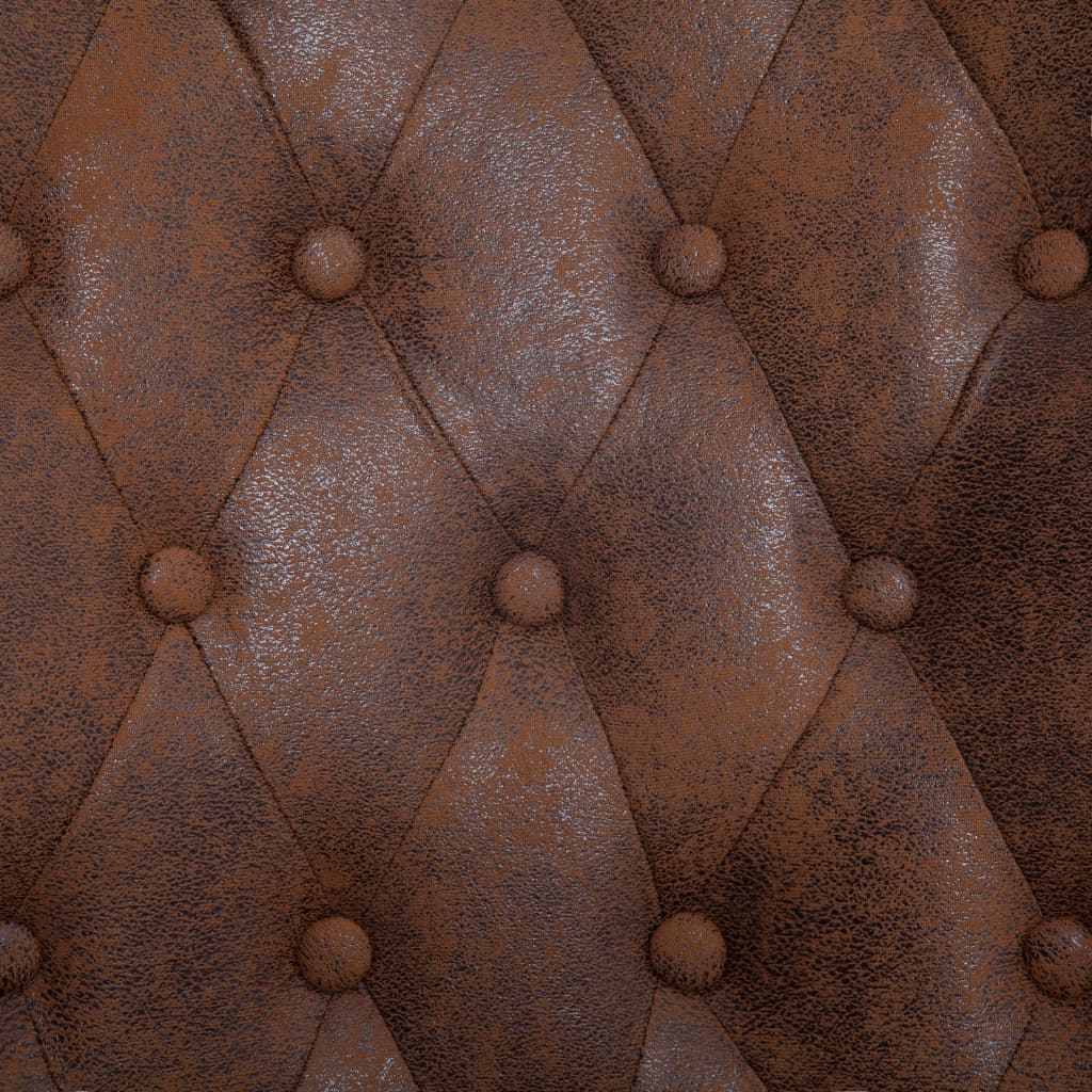 Sedia Schienale Alto Marrone in Similpelle Scamosciata 281380