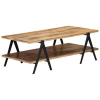 Tavolino da CaffÃ¨ 115x60x40 cm in Legno Massello di Mango cod mxl 66842