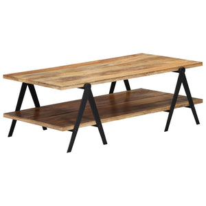 Tavolino da CaffÃ¨ 115x60x40 cm in Legno Massello di Mango cod mxl 66842