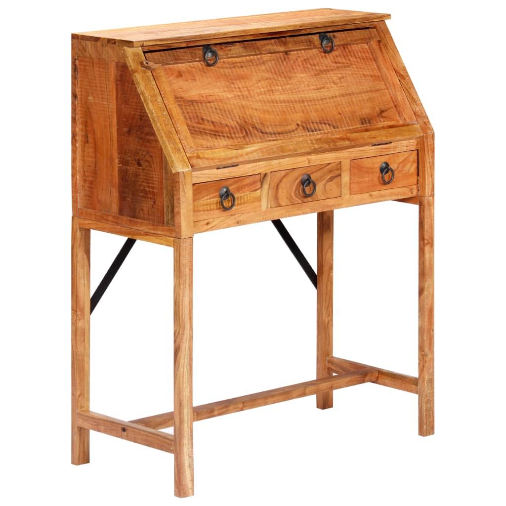 Scrivania per computer/tavolo da lavoro 90 cm legno massello di acacia 0502104