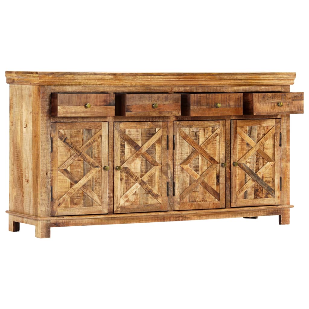 Credenza con 4 Cassetti 160x40x85 cm Legno Massello di Mango 248106
