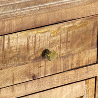 Credenza con 4 Cassetti 160x40x85 cm Legno Massello di Mango 248106