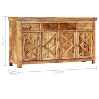 Credenza con 4 Cassetti 160x40x85 cm Legno Massello di Mango 248106