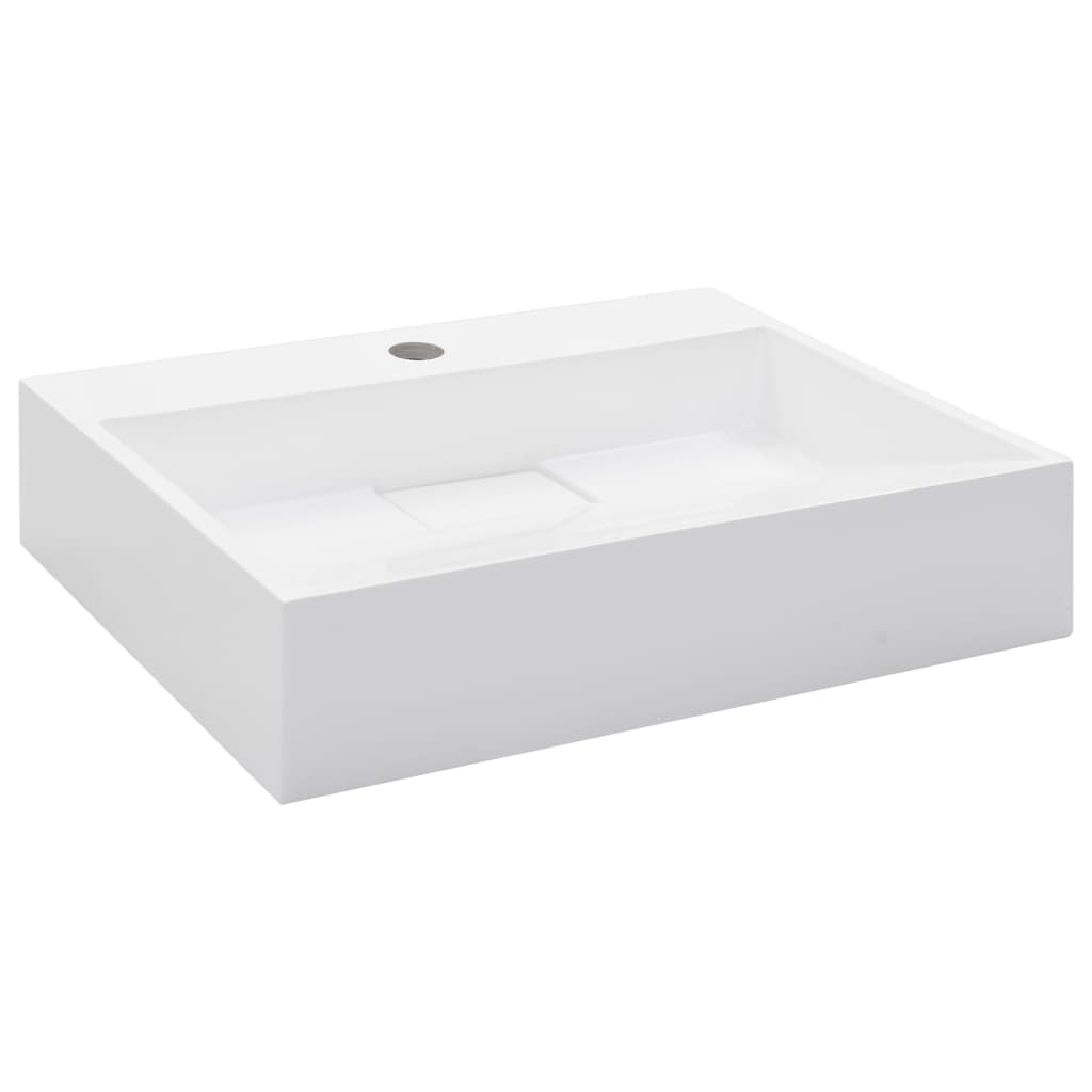 Lavandino 50x38x13 cm Blocco in Marmo/Minerale Bianco 144063