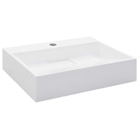 Lavandino 50x38x13 cm Blocco in Marmo/Minerale Bianco 144063