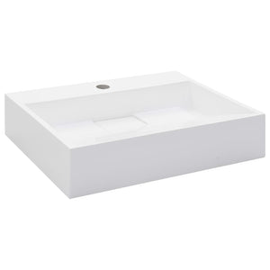 Lavandino 50x38x13 cm Blocco in Marmo/Minerale Bianco 144063