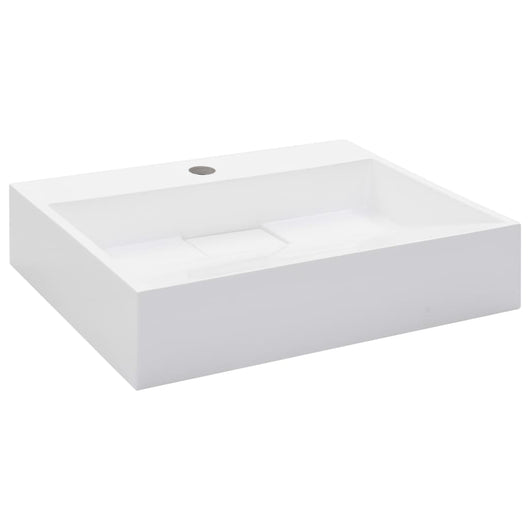 Lavandino 50x38x13 cm Blocco in Marmo/Minerale Bianco 144063