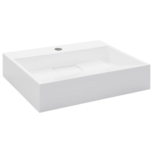 Lavabo lavabo lavabo da appoggio lavabo da montare interno bagno doccia cabina WC casa 50 x 38 cm colata minerale bianco 02_0002632