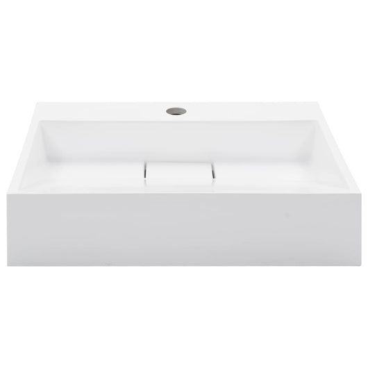 Lavabo lavabo lavabo da appoggio lavabo da montare interno bagno doccia cabina WC casa 50 x 38 cm colata minerale bianco 02_0002632