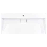 Lavandino 100x46x11 cm Blocco in Marmo/Minerale Bianco cod mxl 47191