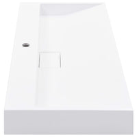 Lavandino 100x46x11 cm Blocco in Marmo/Minerale Bianco 144066