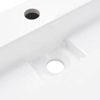 Lavandino 100x46x11 cm Blocco in Marmo/Minerale Bianco 144066