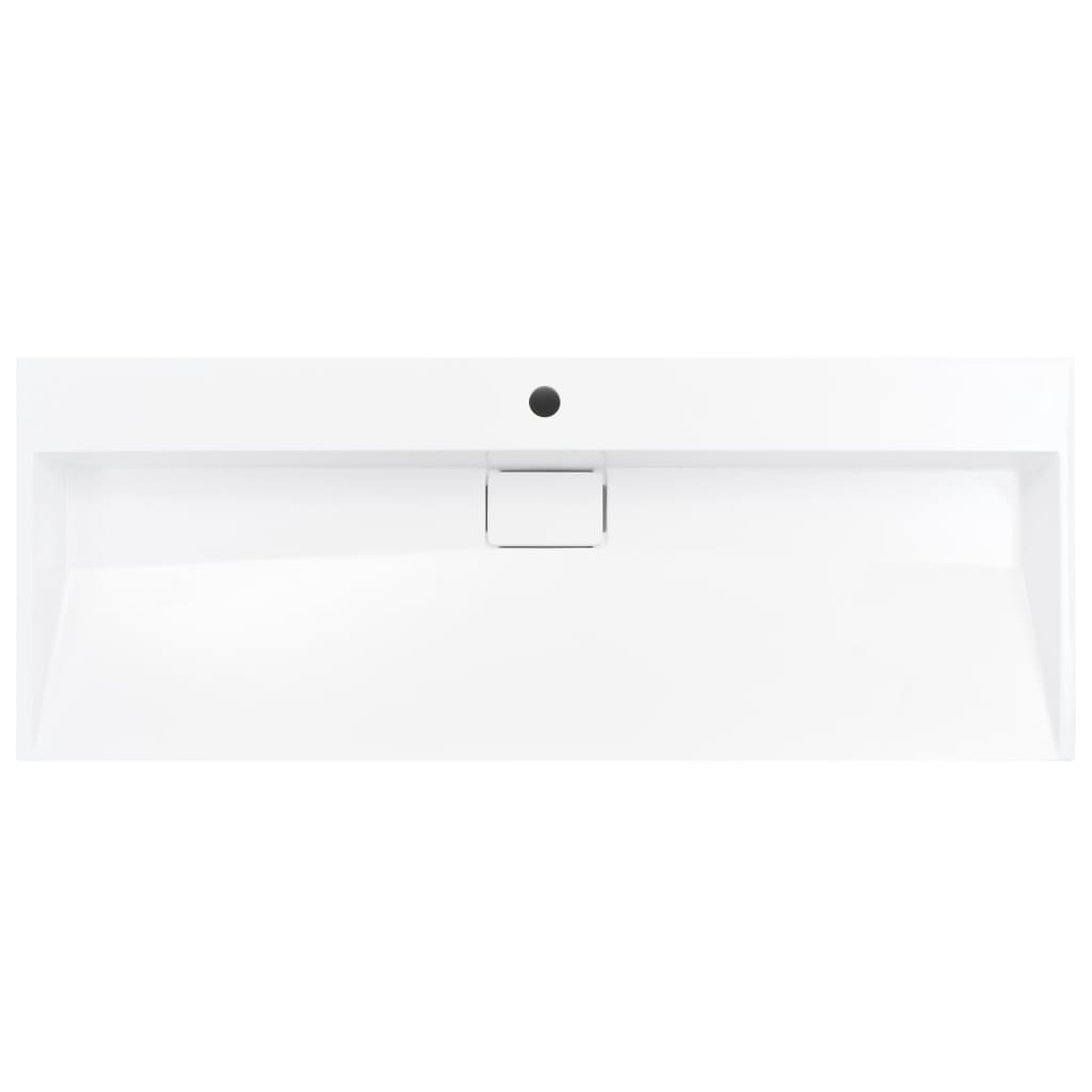 Lavamani lavabo lavabo da appoggio lavabo lavabo da montare interno bagno doccia cabina WC casa 120 x 46 cm colata minerale bianco 02_0002636