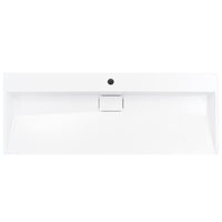 Lavamani lavabo lavabo da appoggio lavabo lavabo da montare interno bagno doccia cabina WC casa 120 x 46 cm colata minerale bianco 02_0002636