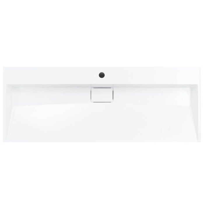 Lavamani lavabo lavabo da appoggio lavabo lavabo da montare interno bagno doccia cabina WC casa 120 x 46 cm colata minerale bianco 02_0002636