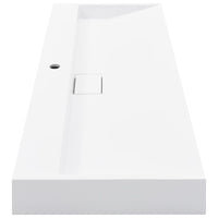 Lavamani lavabo lavabo da appoggio lavabo lavabo da montare interno bagno doccia cabina WC casa 120 x 46 cm colata minerale bianco 02_0002636