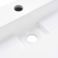 Lavandino 120x46x11 cm Blocco in Marmo/Minerale Bianco 144067