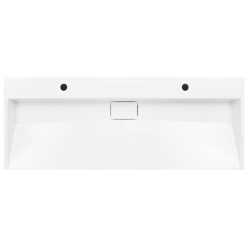 Lavandino 120x46x11 cm Blocco in Marmo/Minerale Bianco cod mxl 49563